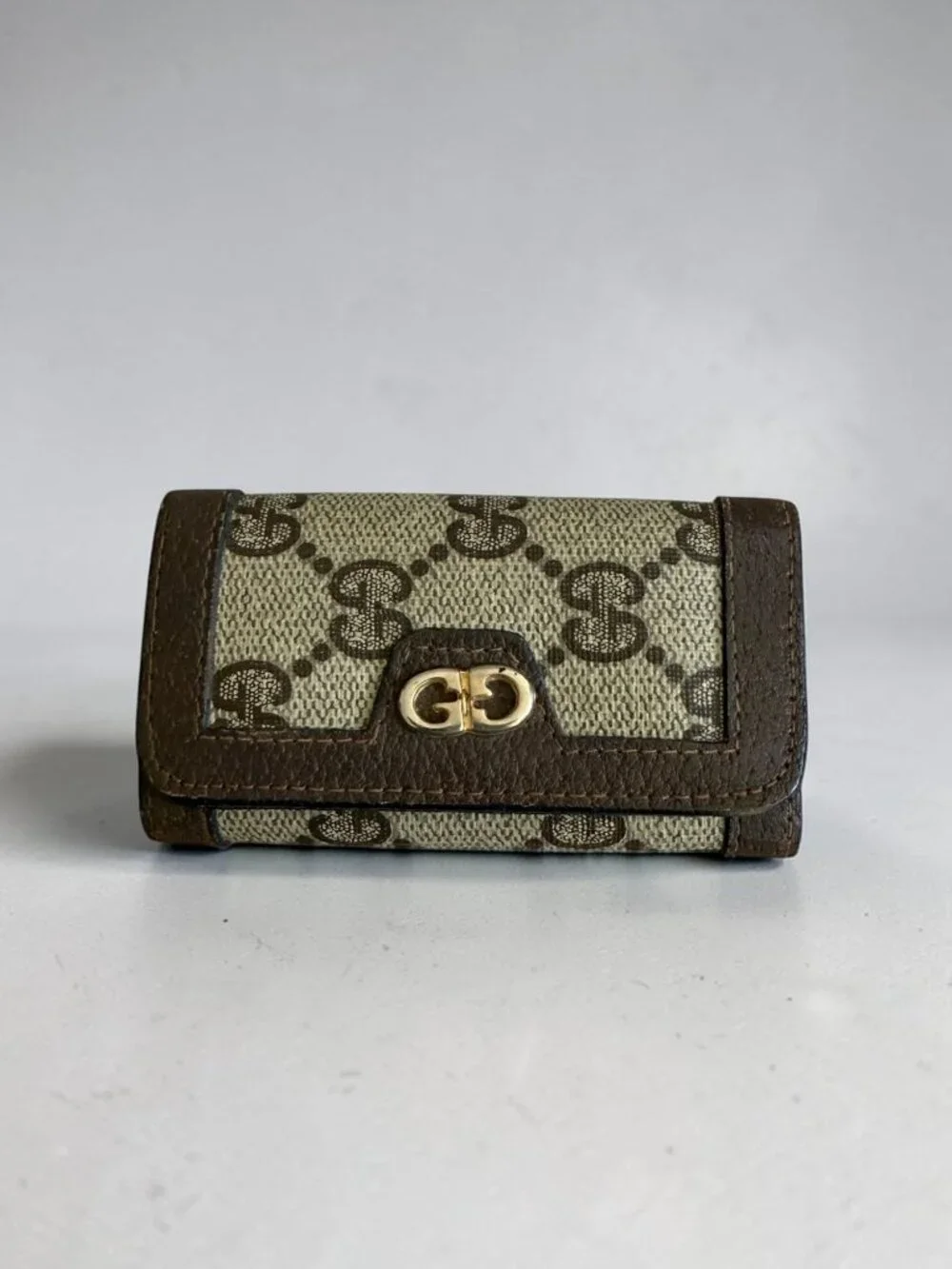 GUCCI Vintage Brown Keyholder Wallet Womens